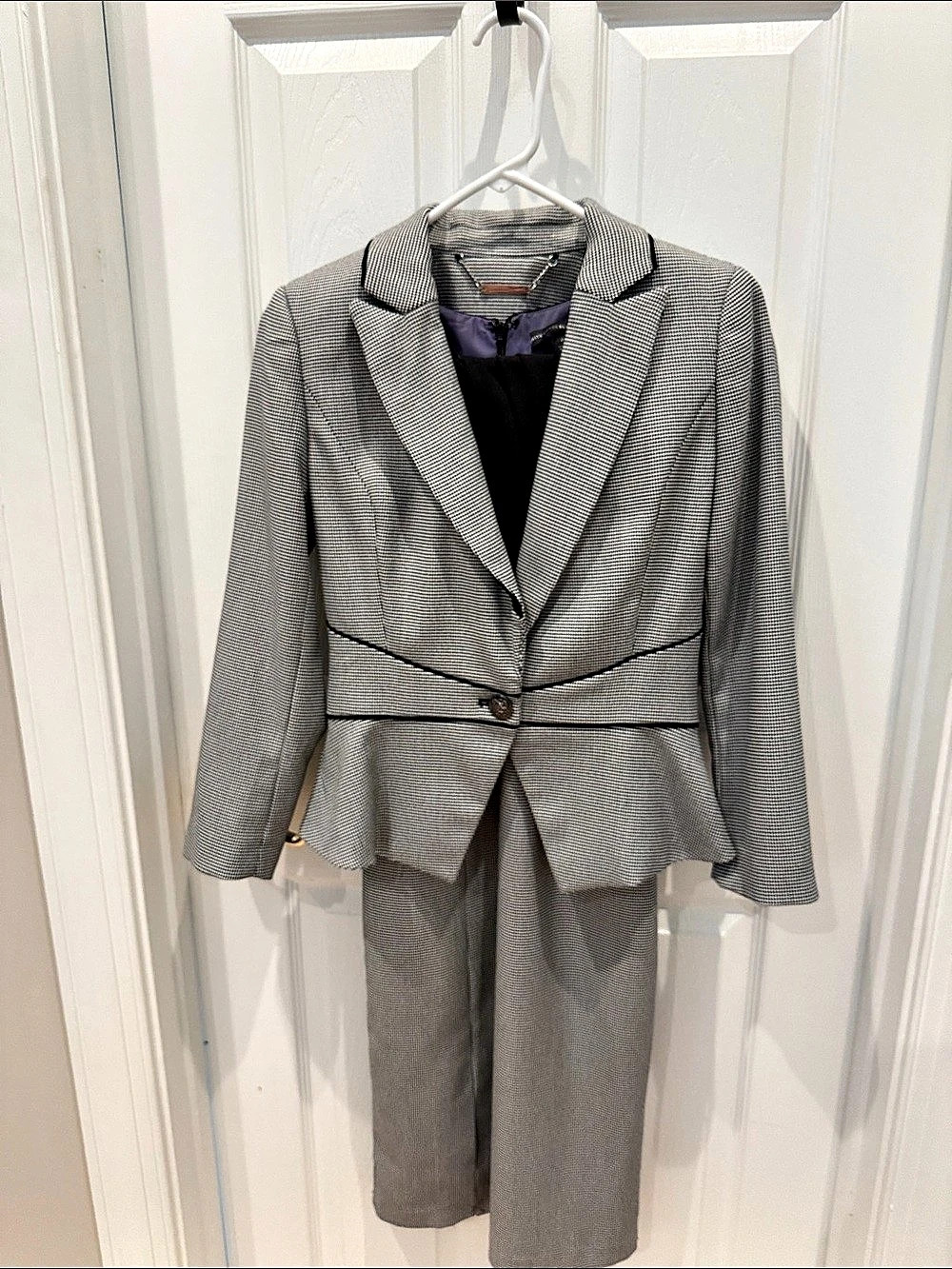 White House Black Market Houndstooth Blazer and Sleeveless Dress. Both NWT